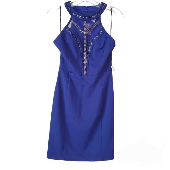 Niki Biki Women's Mini Dress size Small Royal  Blue Embellished - Picture 11 of 11